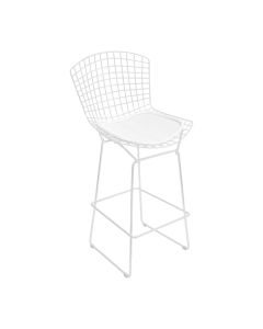 Banqueta Bertoia Branca D70 Assento Branco