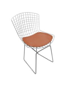 Cadeira Bertoia Cromada com Assento Sintético Cobre