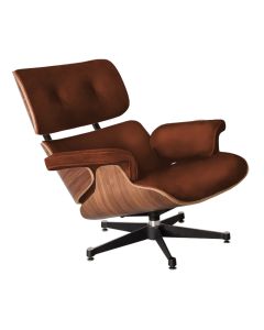 Poltrona para Leitura Charles Eames Courino Marrom